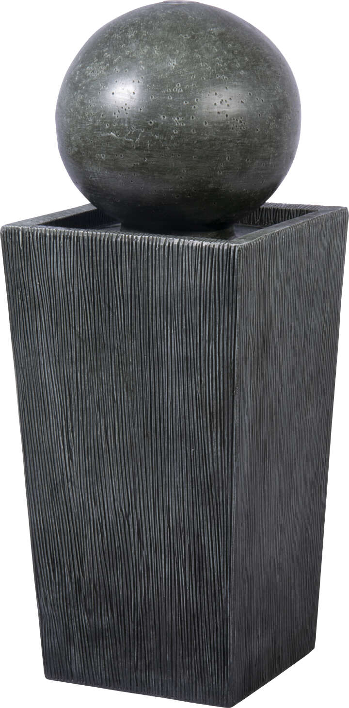 dobar Gartenbrunnen Apollon mit LEDs und Solarpanel